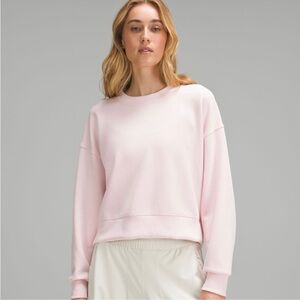 Lululemon Softstreme Perfectly Oversized Cropped Crew Sweatshirt Flush Pink 8